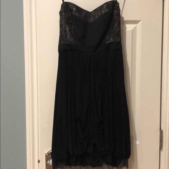 BCBG MaxAzria black strapless cocktail dress - Picture 5 of 6